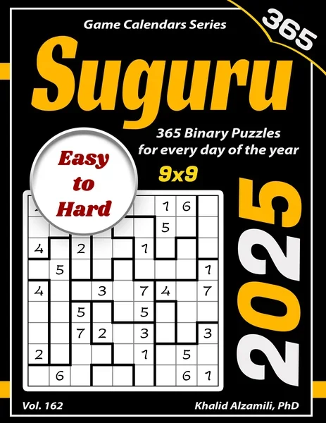 2025 Suguru: 365 Easy to Hard (9x9) Puzzles for Every Day of the Year by Dr. Khalid Alzamili – front cover