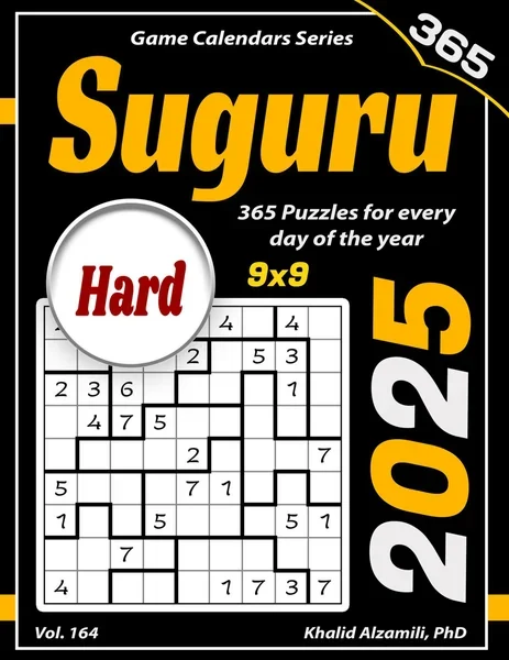 2025 Suguru: 365 Hard (9x9) Puzzles for Every Day of the Year by Dr. Khalid Alzamili – front cover