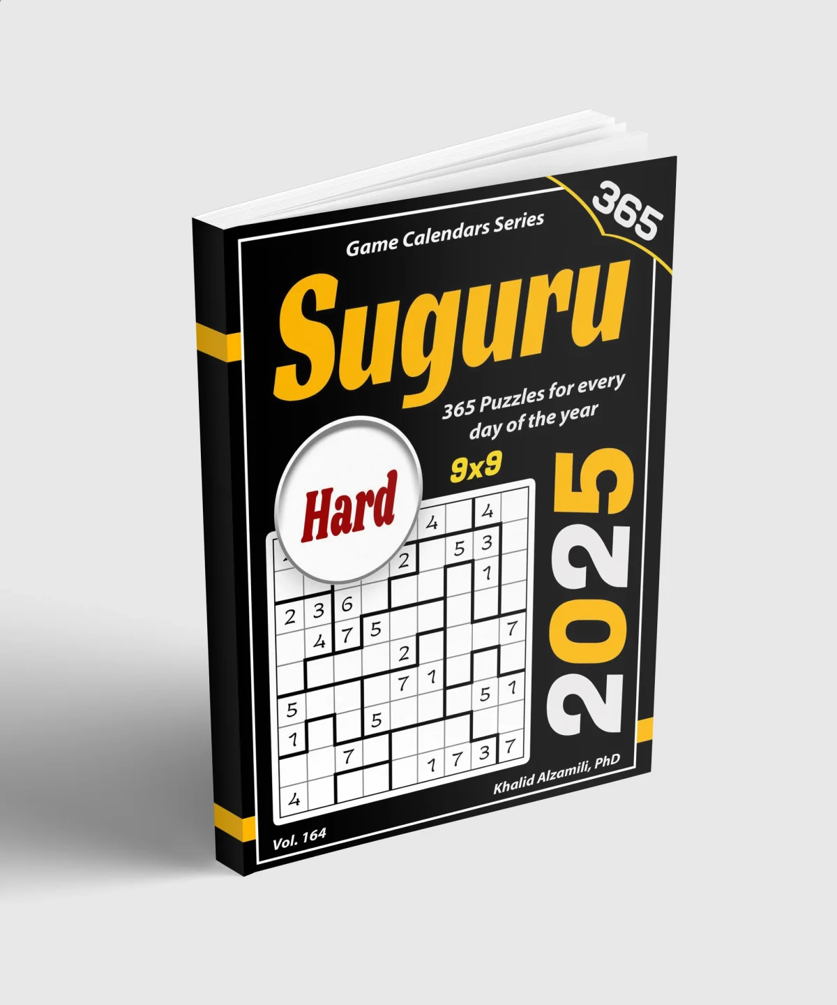2025 Suguru: 365 Hard (9x9) Puzzles for Every Day of the Year by Dr. Khalid Alzamili – standing book view