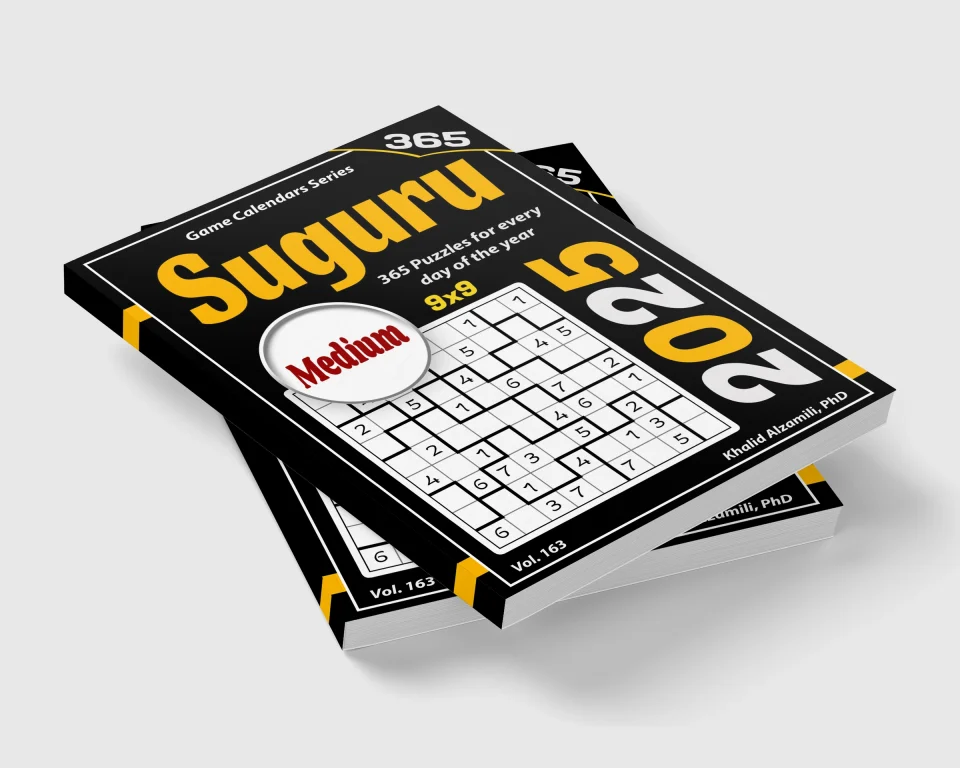 2025 Suguru: 365 Medium (9x9) Puzzles for Every Day of the Year by Dr. Khalid Alzamili – stacked book view