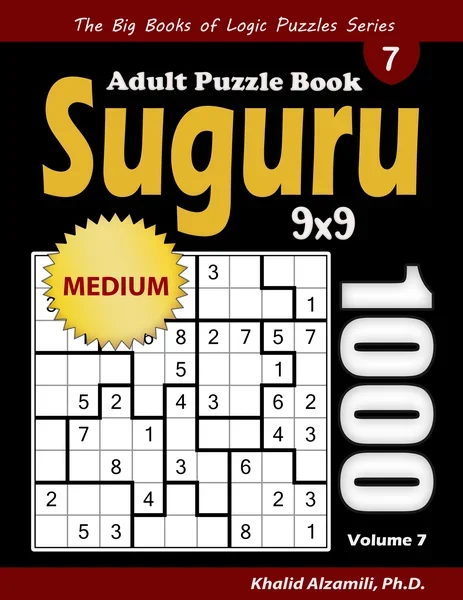 Suguru Adult Puzzle Book: 1000 Medium Number Blocks (9x9) Puzzles by Dr. Khalid Alzamili – front cover