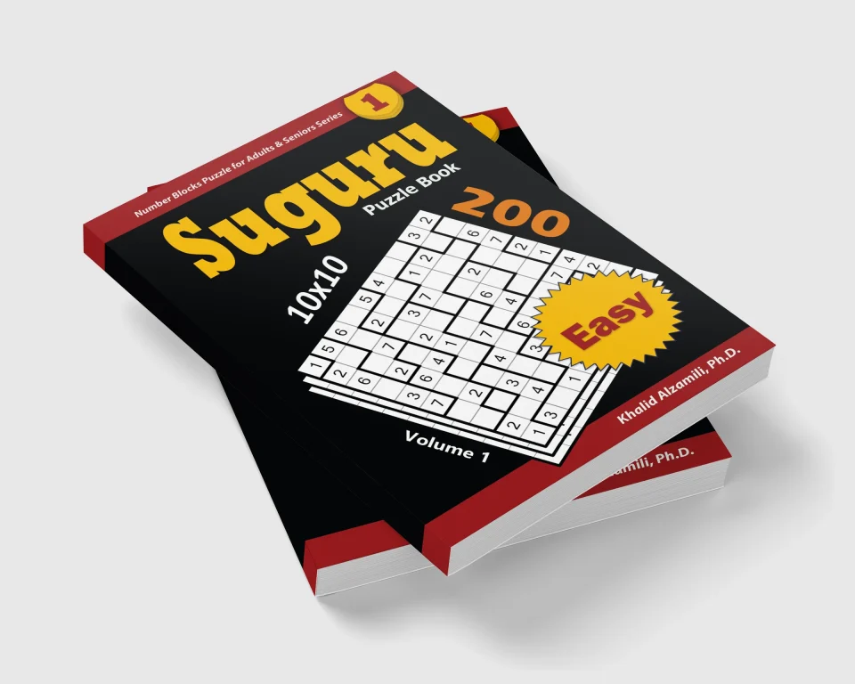Suguru Puzzle Book: 200 Easy (10x10) Puzzles : Keep Your Brain Young by Dr. Khalid Alzamili – stacked book view