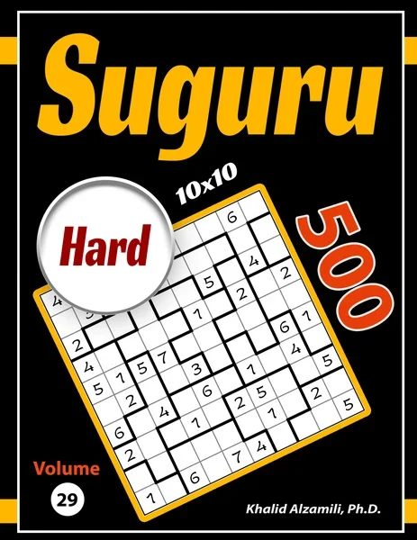 Suguru: 500 Hard (10x10) Puzzles by Dr. Khalid Alzamili – front cover