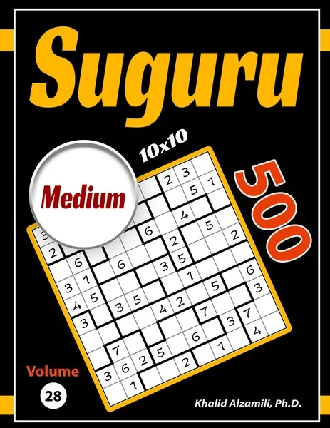 Suguru: 500 Medium (10x10) Puzzles by Dr. Khalid Alzamili – front cover